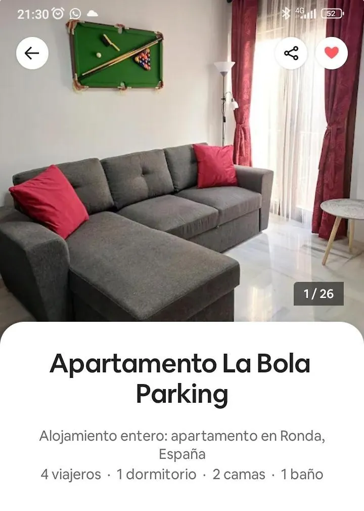 Apartmán Apartamento Infante Parking Ronda Španělsko